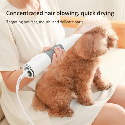 3-in-1 Pet Dryer - Quiet Dog Hair Dryer with Comb Brush | Low Noise, Adjustable Temperature for Cats & Dogs