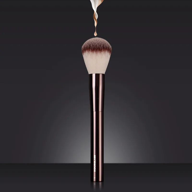 HG Pro Retractable Foundation Makeup Brush – Powder, Contour, Blusher & Highlight with Metal Handle