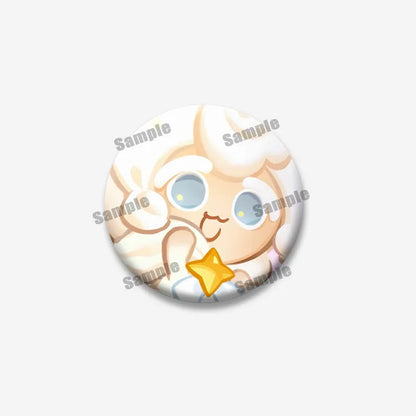 Cookie Run Kingdom Meringue & Jellyfish Enamel Badge – Round Brooch for Backpack, Jewelry Pin & Party Gift