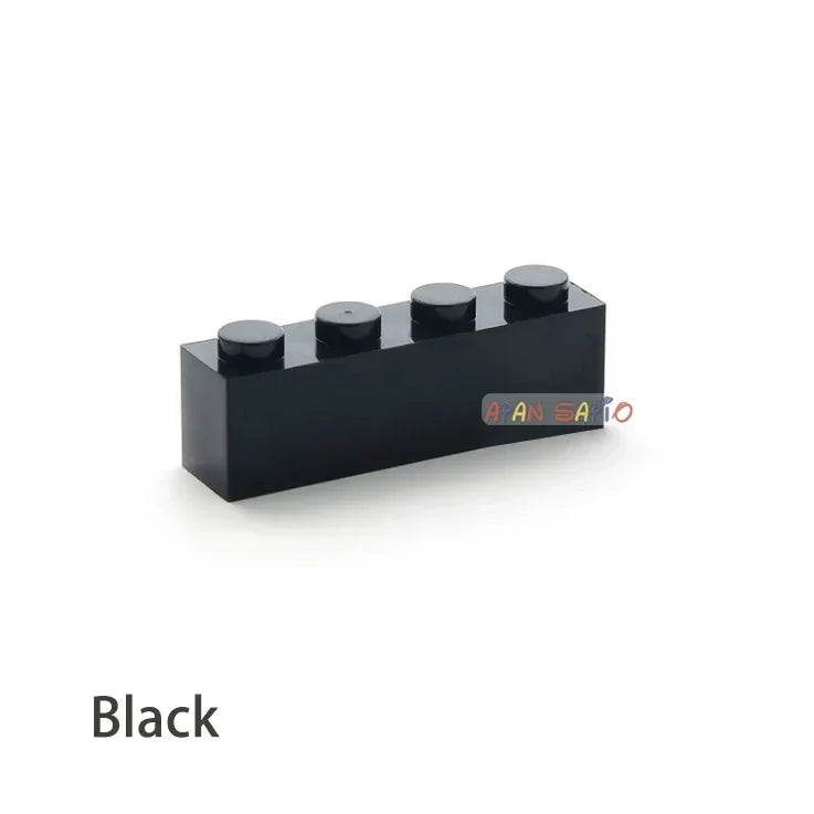 200pcs 1x4 Dot DIY Building Blocks - Educational Creative Brick Set Compatible with 3010 Bricks for Kids