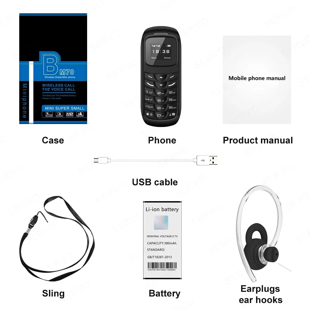 Unlocked Mini Mobile Phone – Bluetooth, Voice Changer, Automatic Call Recording, Magic Voice, Portable Cheap Cellphone
