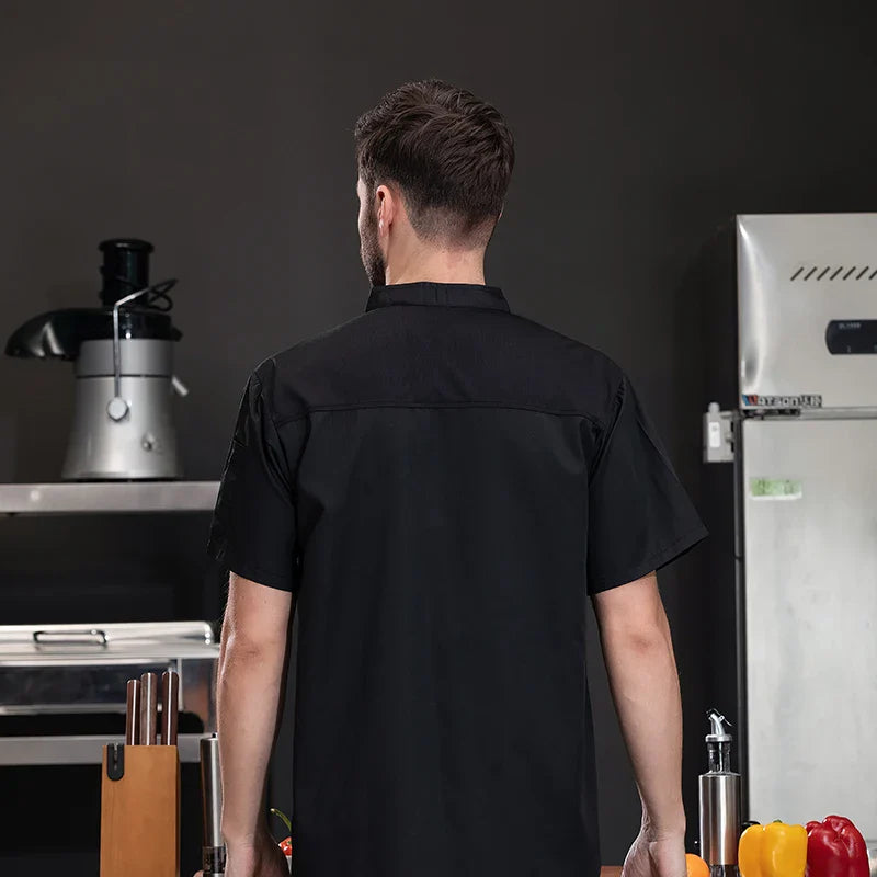 Unisex Chef Jacket – Summer Kitchen Shirt for Hotel, Restaurant, Bakery, Catering, and Cooking Uniforms