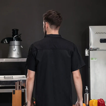 Unisex Chef Jacket – Summer Kitchen Shirt for Hotel, Restaurant, Bakery, Catering, and Cooking Uniforms