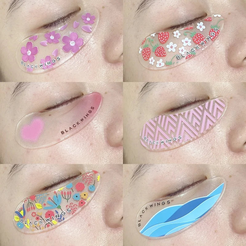 Blackwings Reusable Silicone Cooling Eye Patches – Gel Eye Mask for Dark Circles & Puffy Eyes (6 Pairs)