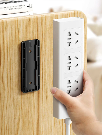 Toocki Punch-Free Wall-Mounted Power Strip Holder – Socket Fixer & Home Power Organizer for Kitchen & Office
