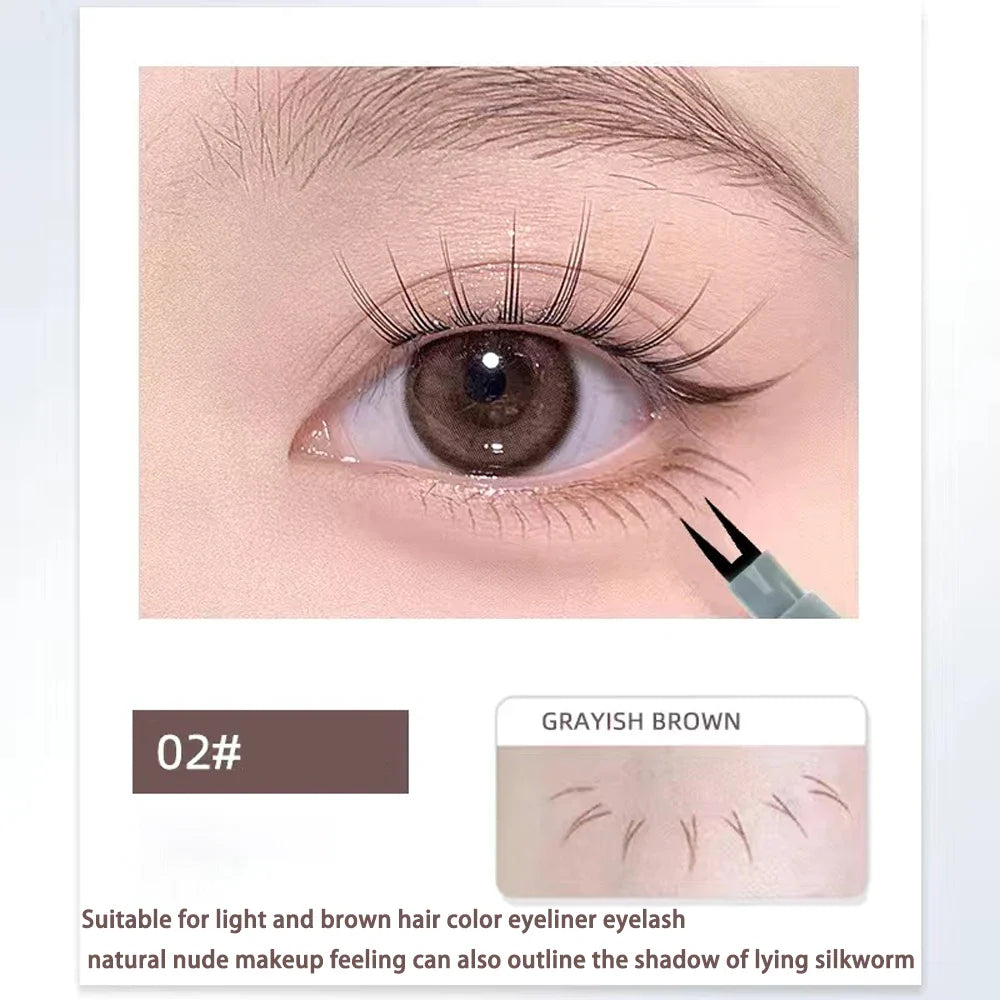 Double-Claw Liquid Eyeliner — Ultra-Thin, Waterproof, Non-Smudge & Sweat-Proof Lower Lash Pen