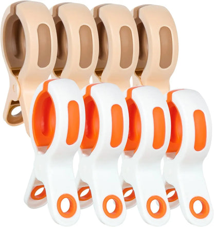 Extra Large Beach Towel Clips - Heavy Duty Chair Towel Holders & Clothes Clips for Cruise and Outdoor Use