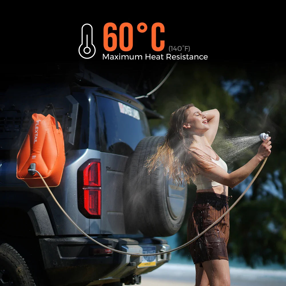 FLEXTAIL Tiny 20L Shower Bucket – Outdoor Water Reservoir with Built-In Pump, Automatic Dispensing & Two-Speed Control