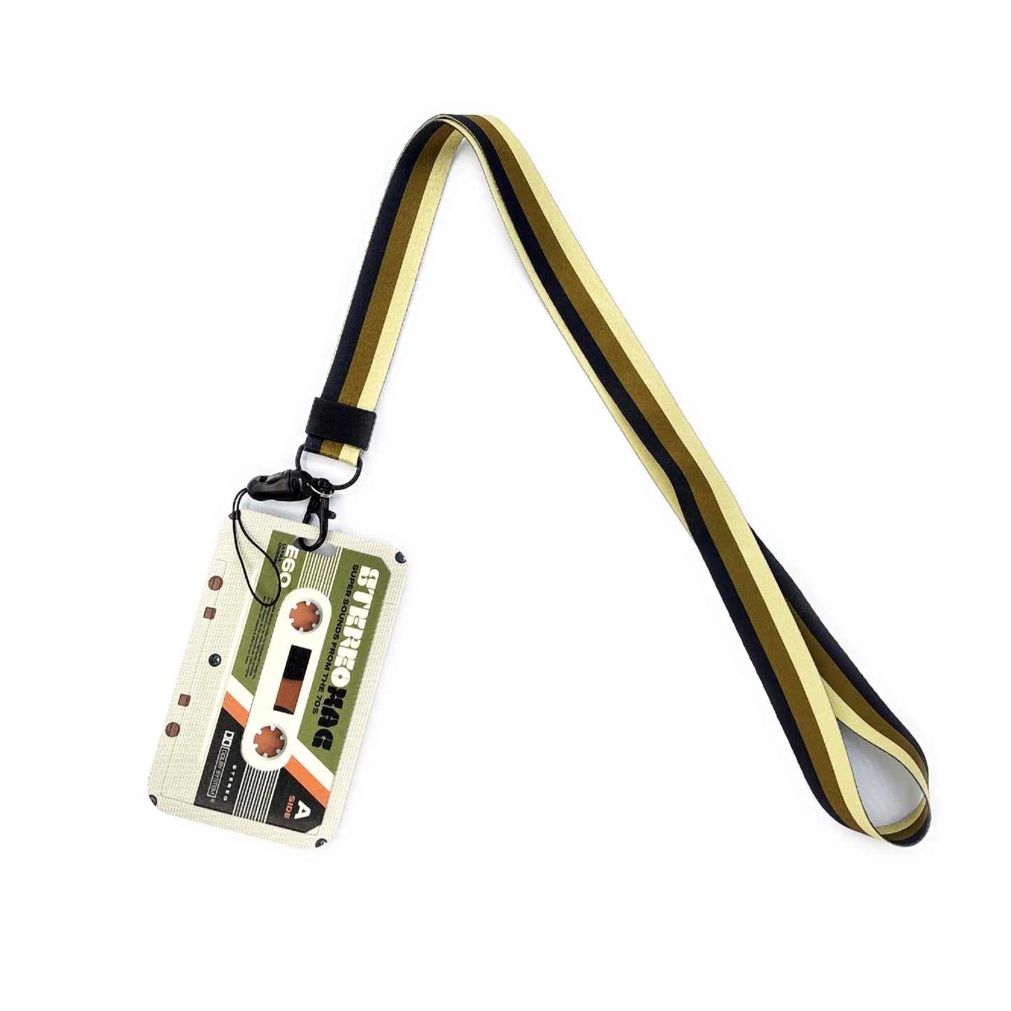 Vintage Tape ID Card Holder with Hanging Rope – Mobile Phone & Chest Card Lanyard