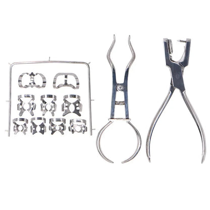 Dental Dam Hole Puncher Set — Dental Dam Perforator Pliers for Orthodontic & Dentist Use