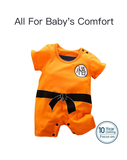 Baby Anime Jumpsuit – Soft Cotton Short Sleeve Romper, Newborn Summer Outfit, 0-18 Months