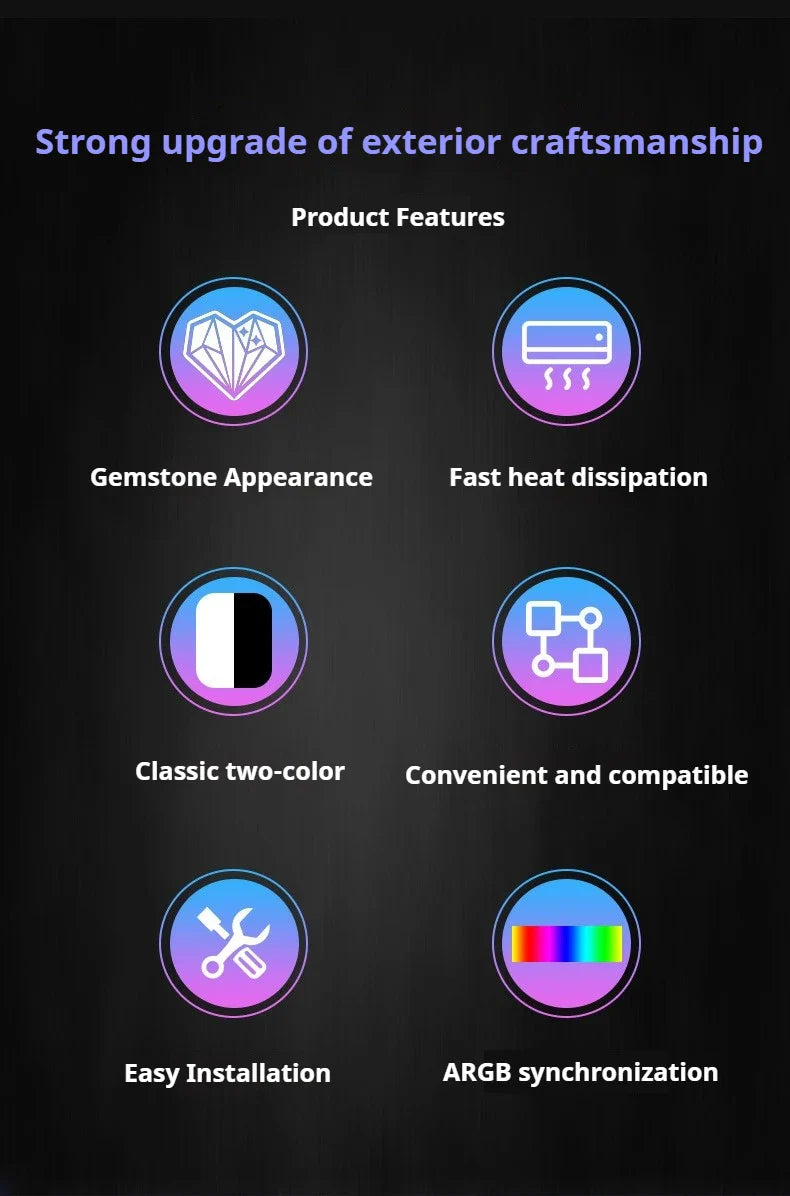 TEUCER ARGB RAM Cooling Kit – Memory Heat Sink Vest for PC Desktop Computers