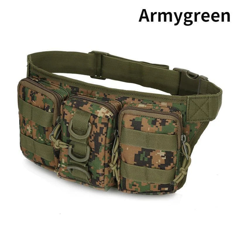 Men’s Waterproof Oxford Cloth Belt Bag – Outdoor Waist Pack for Hiking, Camping, Fishing, and Mountaineering