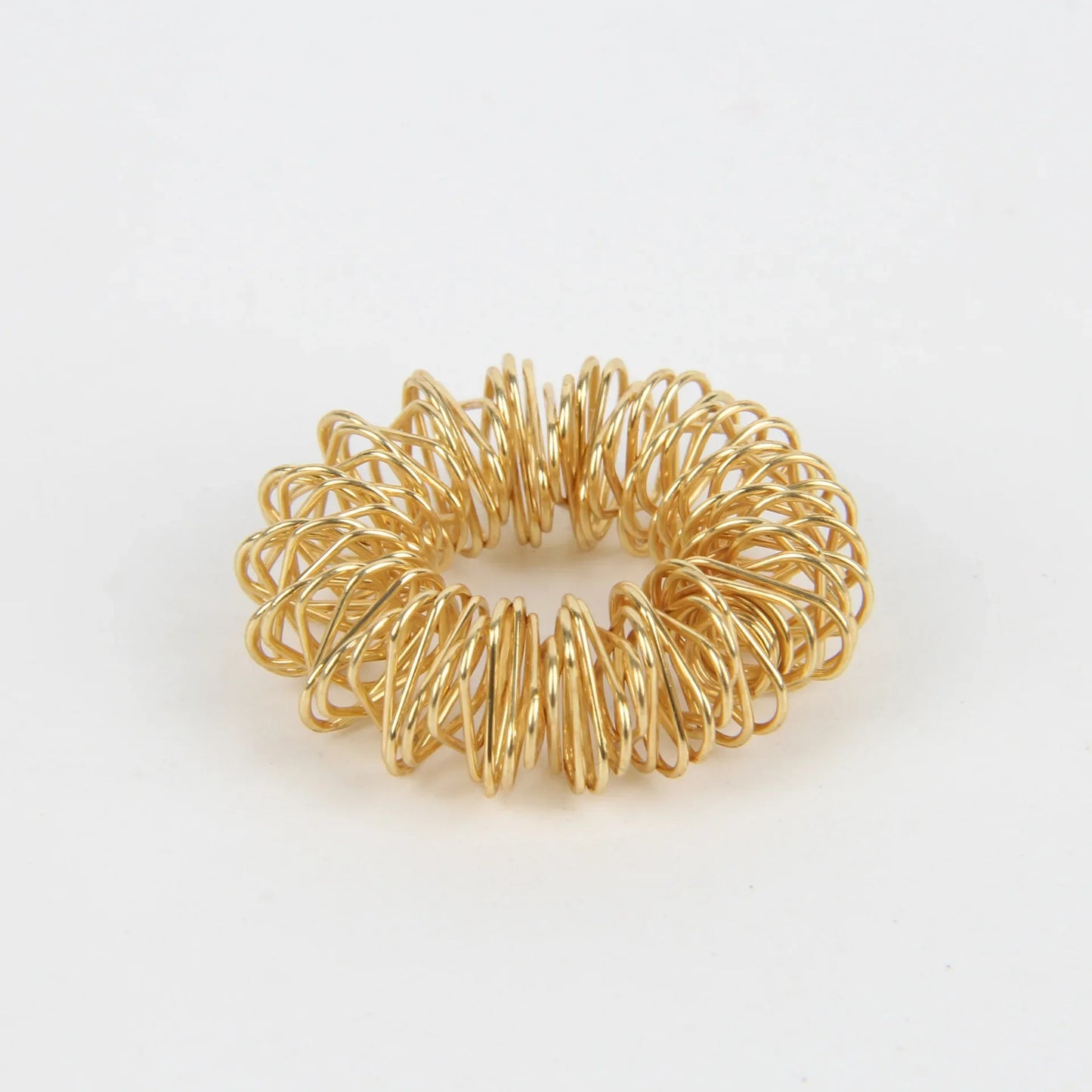 10pcs Hot Sale Sujok Finger Massage Rings – Gold Acupuncture Health Care Body Massager