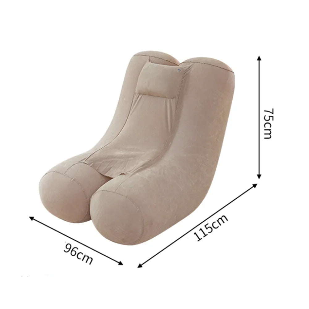 Folding Inflatable Sofa Chair - Thick Durable Compact Lounge for Gaming, Relaxing & Sleeping