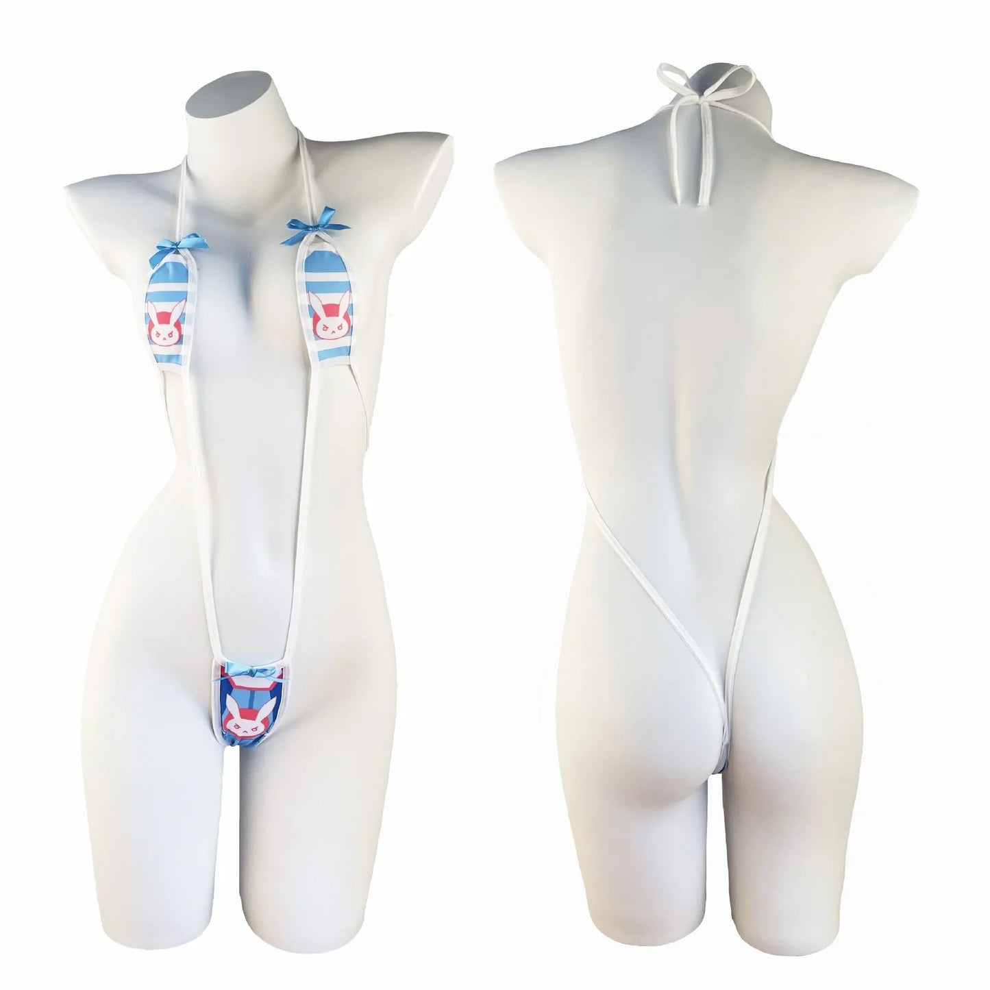 Backless Strappy Bandage Lingerie Set – One-Piece Bikini Costume for Women, Sexy Pajamas & Cosplay Uniform