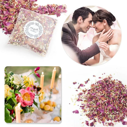 Natural Wedding Confetti - Dried Flowers & Rose Petals for Floral Bridal Shower, Birthday Party, and Wedding Decorations