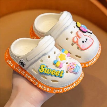 Kids Summer Sandals - Soft Anti-Skid Cartoon Hole Shoes for Boys & Girls