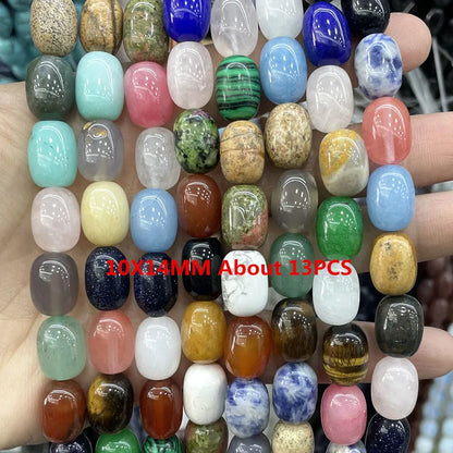 Natural Gemstone Beads - Agate Quartz Turquoise Faceted Rondelle Spacer Beads for DIY Jewelry Making & Bracelets