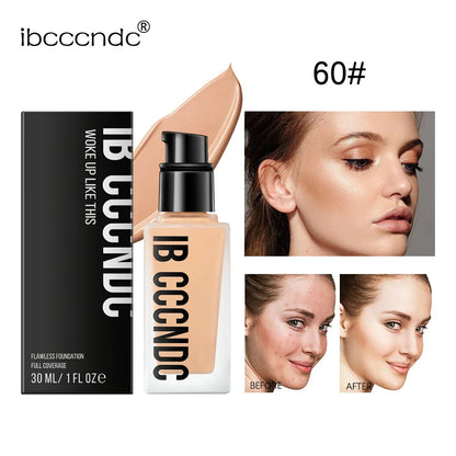 Flawless All-Day Waterproof Concealer & Foundation – 6-Color Full Coverage Moisturizing Makeup for Women