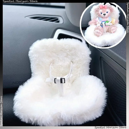 Mini Plush Safety Seat — Kawaii Labubu Idol Kpop Doll Car Air Freshener & Decoration Accessory
