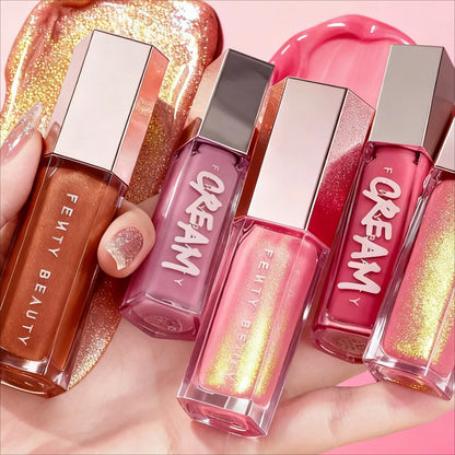 Fenty Beauty Lip Glaze – Moisturizing Glitter Lip Plumper Liquid Lipstick for Women & Beginners