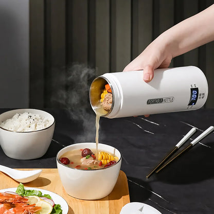 Portable Electric Kettle: Travel Tea & Coffee Kettle with Smart Temperature Control - Boil Water, Stew, Keep Warm