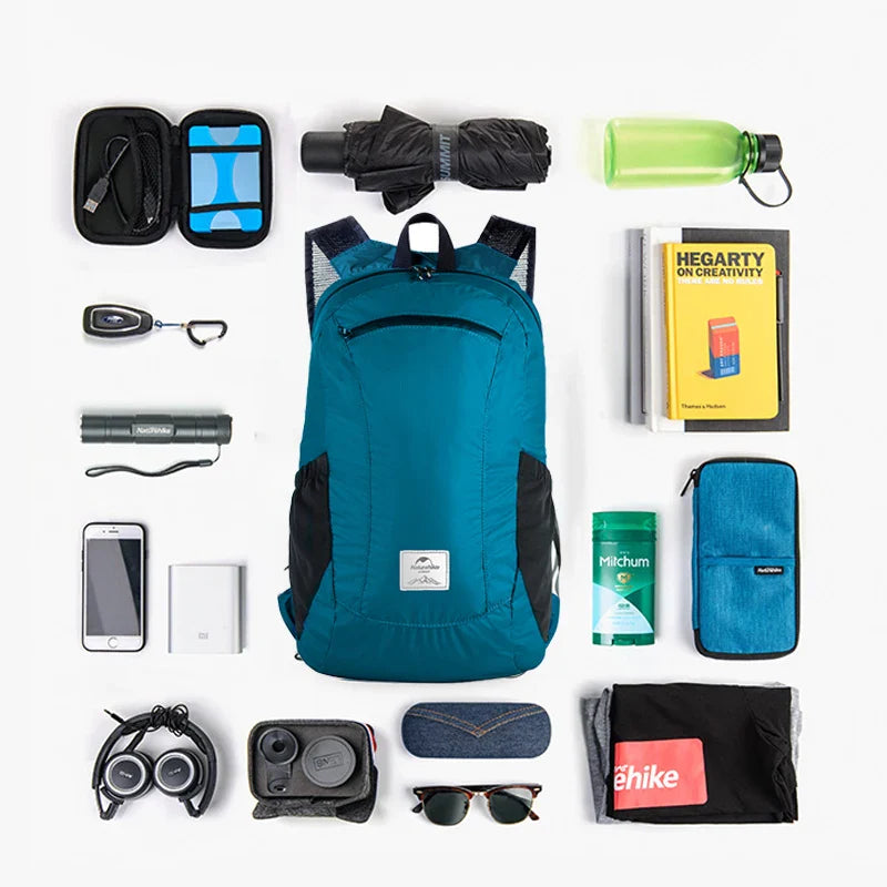 Naturehike 18L Hiking Backpack - Ultralight, Foldable, Waterproof Travel Bag for Men & Women, Outdoor Camping Small Backpack