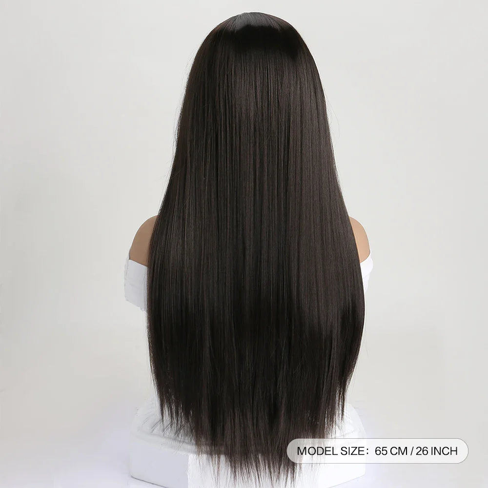 26" Long Straight Synthetic Wig for Women – Colorful Fashion Wig for Daily Wear, Halloween Costume, Party & Cosplay