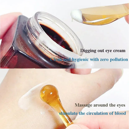 3PCS Transparent Eye Cream Applicator & Massage Roller – Plastic Facial Mask & Skin Care Spatulas