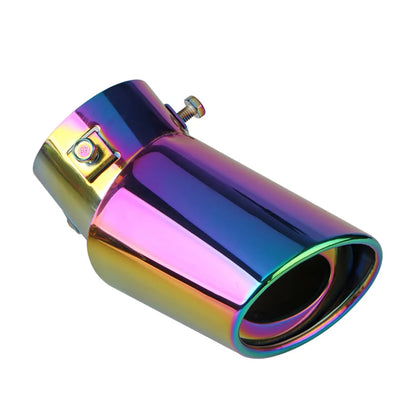 2.5" Stainless Steel Car Exhaust Muffler Tip – Chrome Rear Tail Pipe for Most Cars