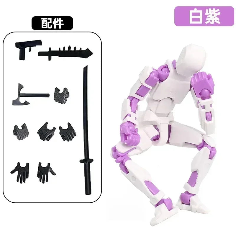 DIY Luminous T13 Multi-Joint Shapeshift Robot & Dog – 3D Printed Movable Mannequin Action Figures for Kids & Gifts