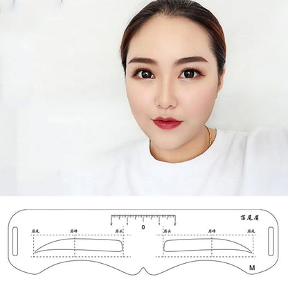 Reusable Eyebrow Stencil Set – Soft Ruler Brow Definer & Styling Template for Precise Grooming