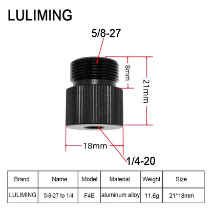 1/4 to 3/8 Inch Camera Screw Adapter - 5/8-27 Microphone Thread Converter for Tripod Ball Head Photography Accessories