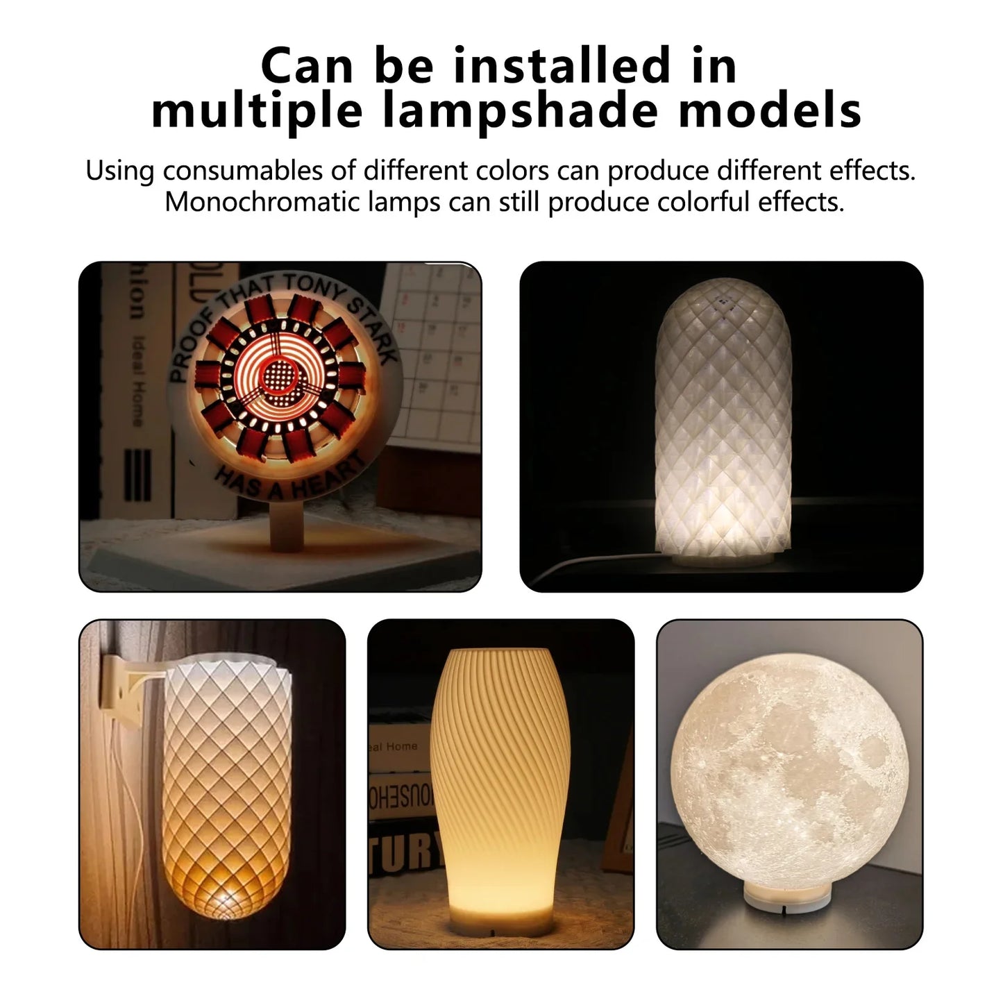 Bambu Lab 3D Printing DIY Creative Model – Wireless Mouse, Aviation Engine, LED Light Kit 001 for 3D Printer