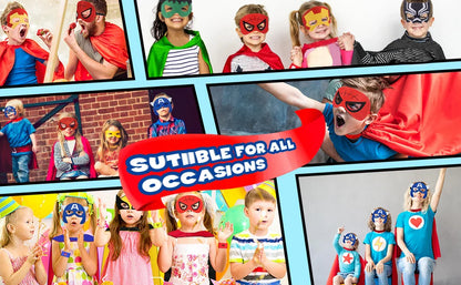 Superhero Capes for Boys & Girls – Cartoon Dress-Up Costume Cloak for Birthday, Halloween & Easter Party