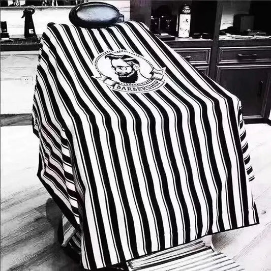 Retro Stripes Hairdressing Bibs – Non-Stick, Comfortable & Breathable Hair Apron, Hairdressing Supplies