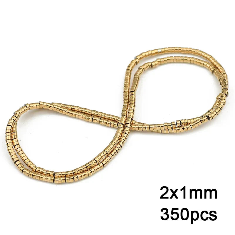 3A+ Retention Color Hematite Beads – Star & Heart Shapes, Gold-Plated Natural Stones for DIY Jewelry & Bracelets