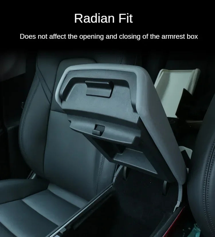 Tesla Model 3/Y 2023-2024 Armrest Protector Box Cover – Soft White TPE Center Console Pad for Model 3 Highland