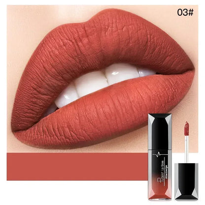 Pudaier Waterproof Matte Lip Gloss – Liquid Lipstick in Nude, Purple, Black Rose Shades