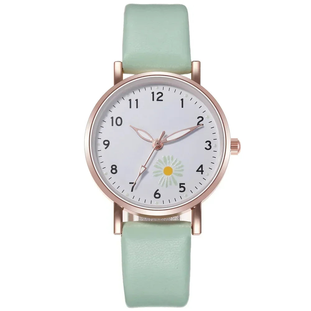 Luxury Luminous Retro Women’s Quartz Watch – Leather Strap Ladies Wristwatch