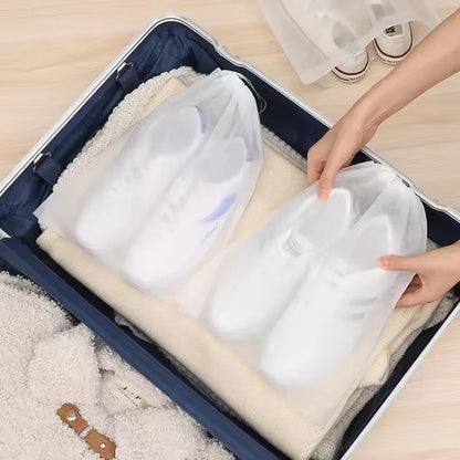 50pcs Breathable Dustproof Storage Bags – Non-Woven Drawstring Clear Shoe Covers & Travel Pouches for Protection & Organization
