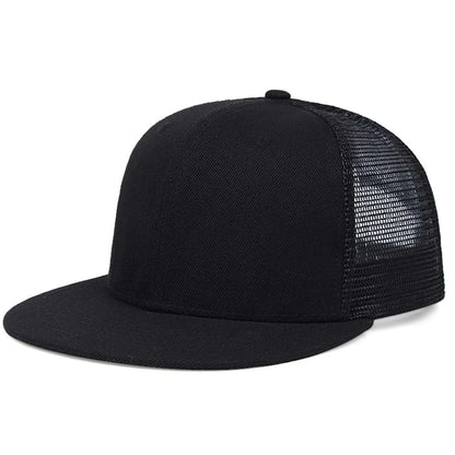 Fashion Mesh Baseball Cap – Camouflage Solid Color Snapback Trucker Hat for Outdoor Sports