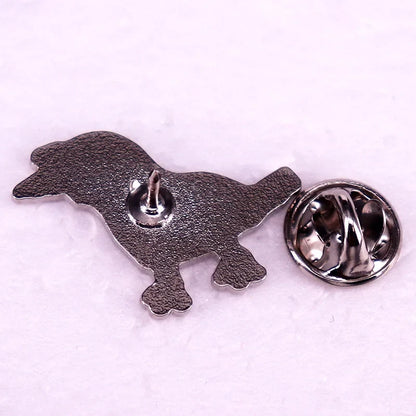 Abstract Crow Enamel Pin – Funny Bird Brooch, Unique Jewelry Gift