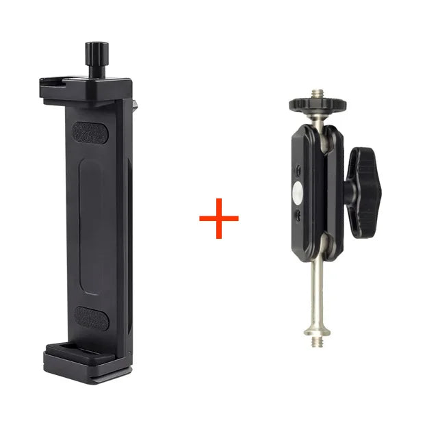 Universal Aluminum Alloy Tablet & Phone Stand – Adjustable Tripod Holder Clip for Mobile Devices