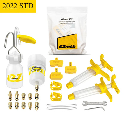 Bicycle Hydraulic Disc Brake Oil Bleed Kit – EZMTB PRO for SHIMANO, SRAM, Avid & MAGURA MTB Bike Repair Tool