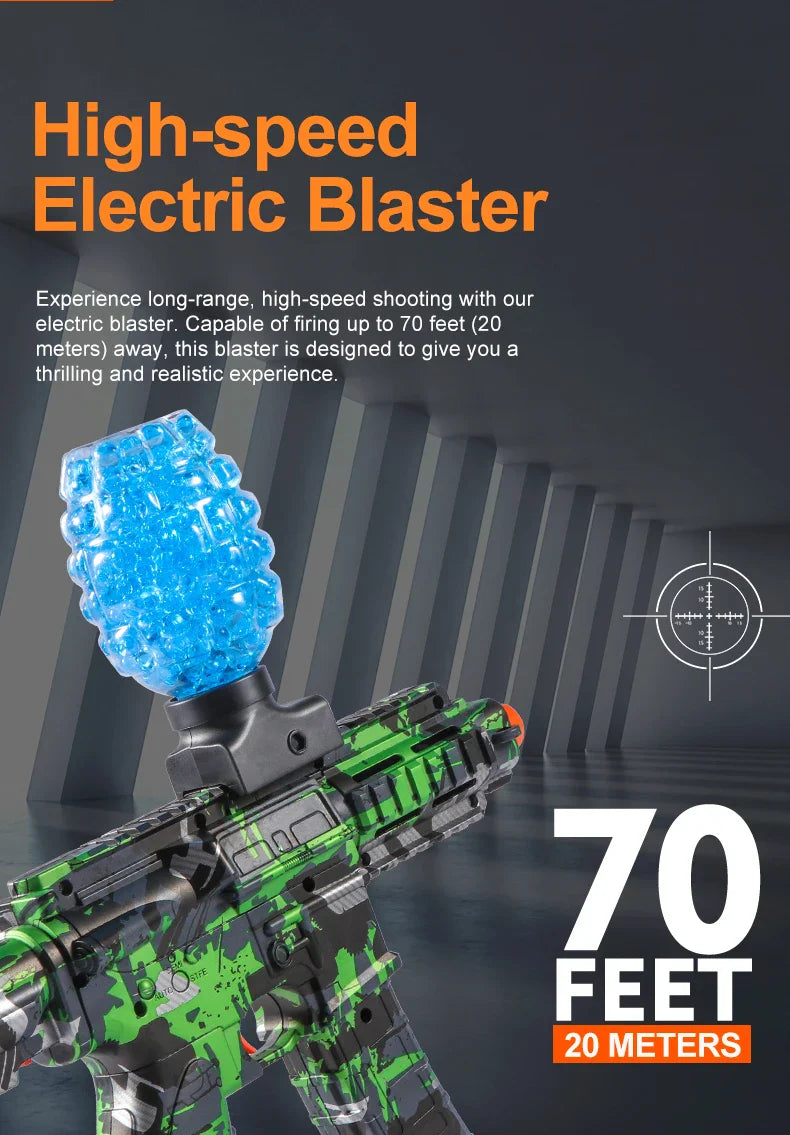 M416 Electric Ball Blaster Toy Gun – High-Speed Metallic Finish, Rechargeable, Halloween & Thanksgiving Gift (Bullets Not Included)