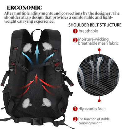 Large-Capacity Men’s Hiking Backpack – Travel & Outdoor European-Style Fashion Luggage Bag