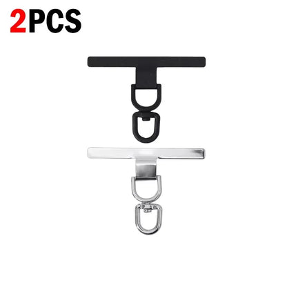 Upgraded 360° Rotatable Metal Phone Tether Tab Clip – Stainless Steel Cellphone Lanyard Patch Safety Connector (1–4 Pcs)