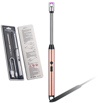 USB Rechargeable Windproof Arc Lighter – Electric Plasma Ignition Tool for Gas Stoves, Candles, BBQ & Outdoor Camping Use